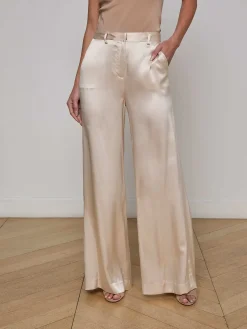 Gavin Silk Wide-Leg Pant