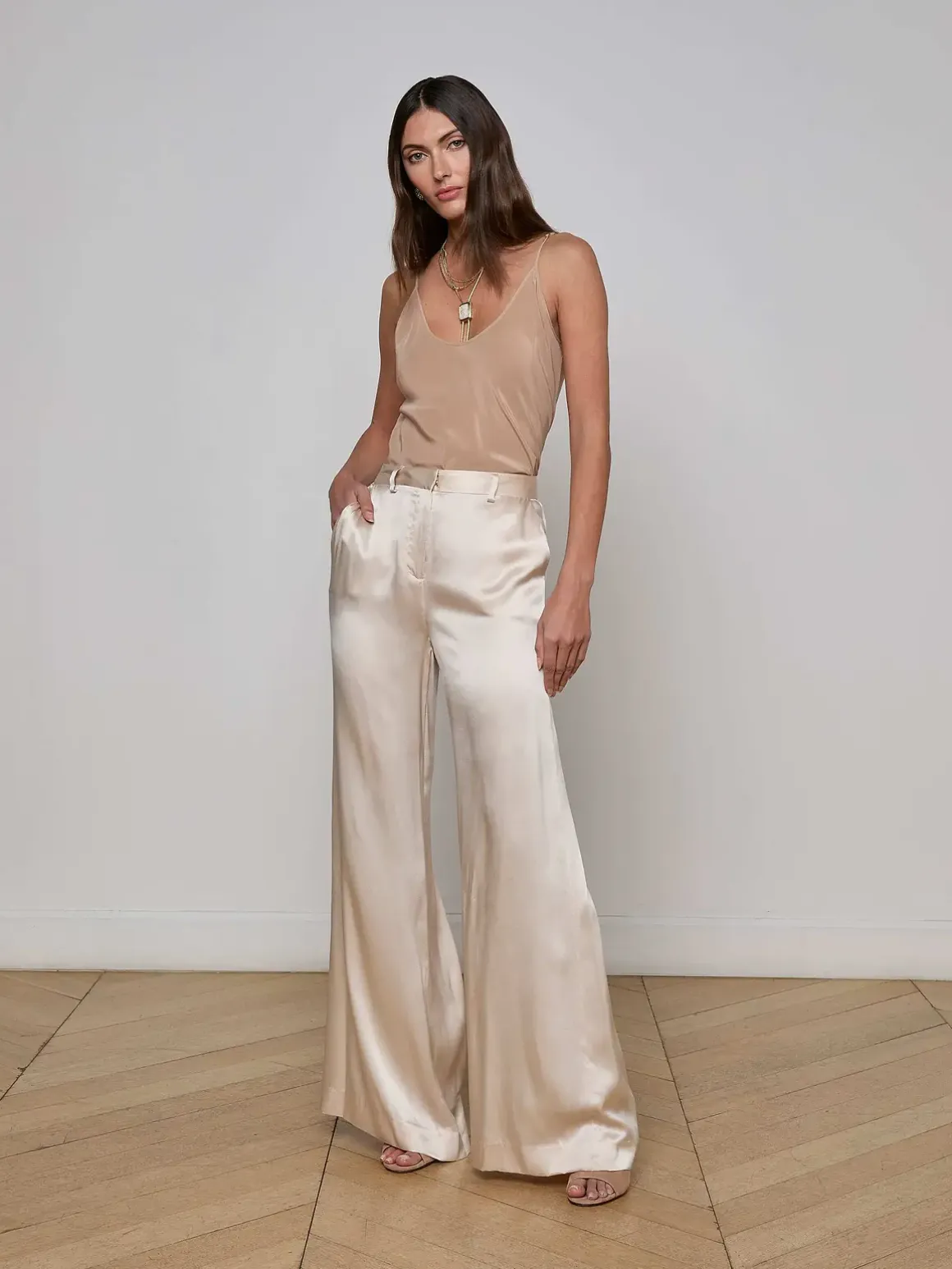 Gavin Silk Wide-Leg Pant