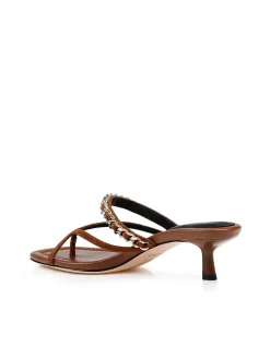Georgette Kitten-Heel Sandal