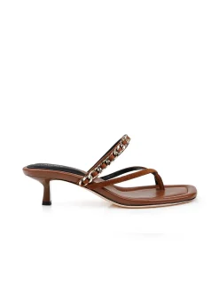 Georgette Kitten-Heel Sandal