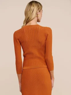 Irvin Pointelle Knit Cardigan