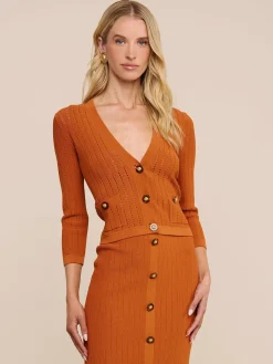 Irvin Pointelle Knit Cardigan