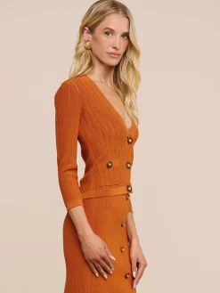 Irvin Pointelle Knit Cardigan