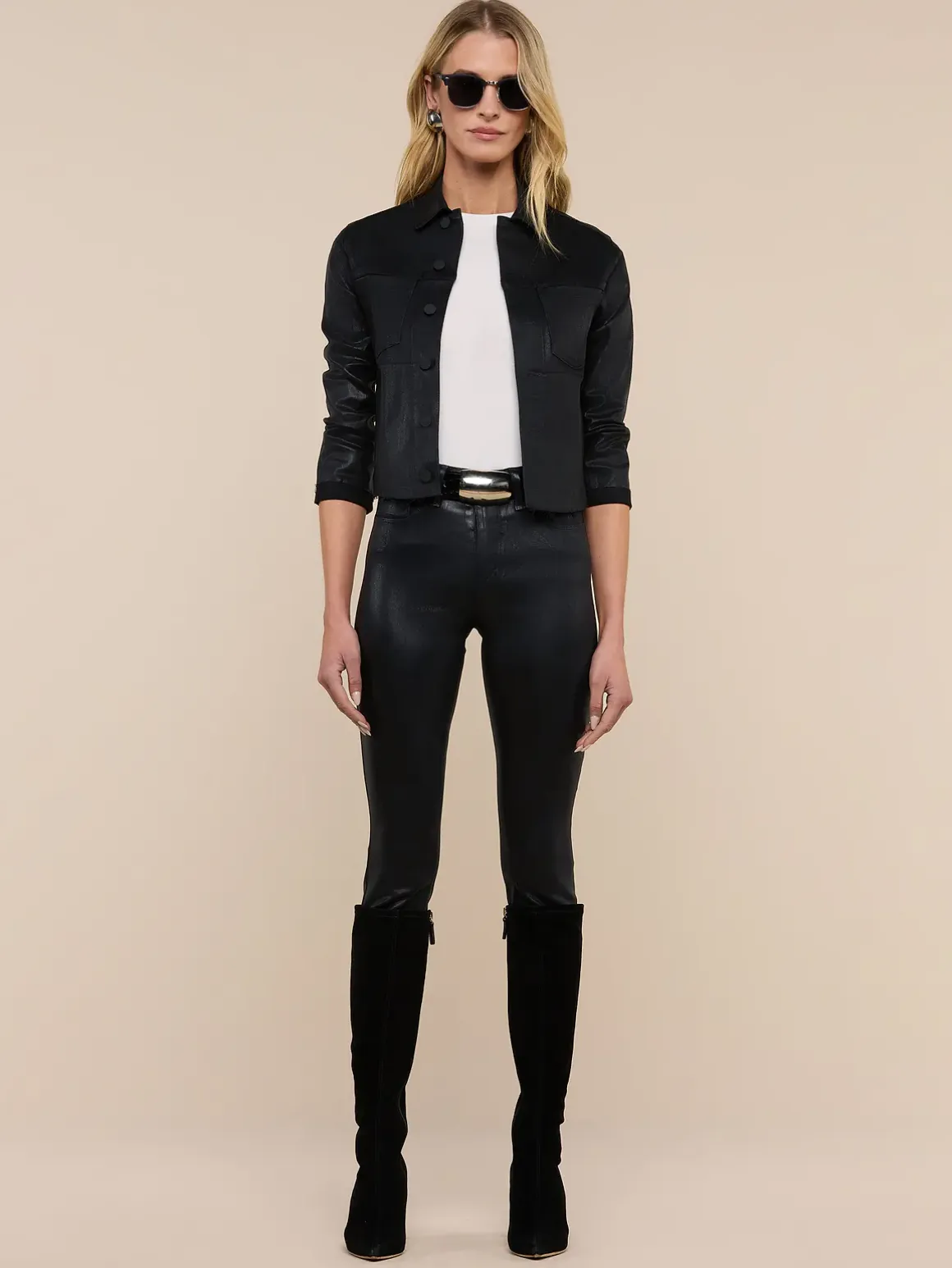 Janelle Coated Jean Jacket