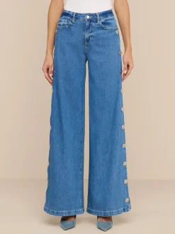 Jennings Snap Wide-Leg Jean