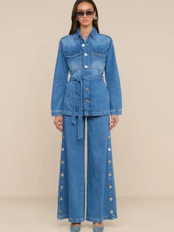 Jennings Snap Wide-Leg Jean
