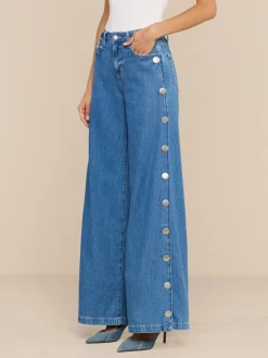 Jennings Snap Wide-Leg Jean