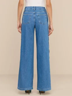Jennings Snap Wide-Leg Jean