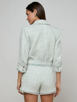 Jia Fringed Tweed Jacket