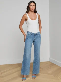 Joanne Low-Rise Wide-Leg Jean