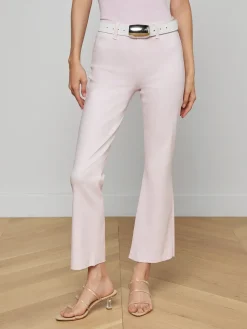 Kendra Coated Cropped Flare Jean