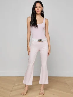 Kendra Coated Cropped Flare Jean