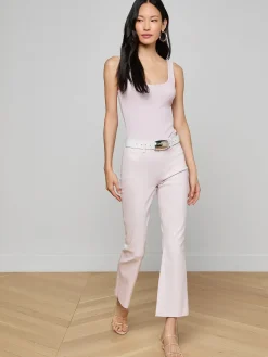 Kendra Coated Cropped Flare Jean