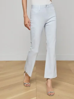 Kendra Coated Cropped Flare Jean