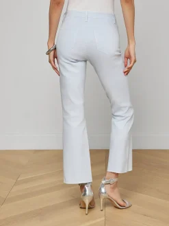 Kendra Coated Cropped Flare Jean