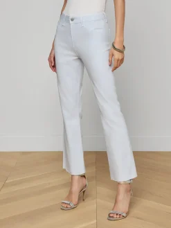 Kendra Coated Cropped Flare Jean