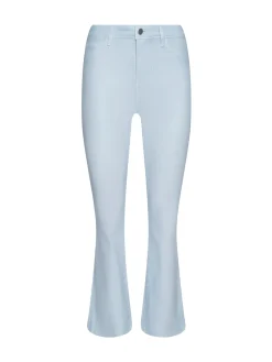 Kendra Coated Cropped Flare Jean