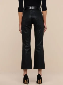 Kendra Coated Cropped Flare Jean