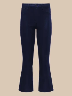 Kendra Coated Cropped Flare Jean