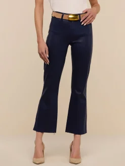 Kendra Coated Cropped Flare Jean