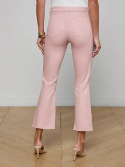 Kendra Coated Cropped Flare Jean
