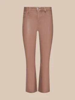 Kendra Coated Cropped Flare Jean