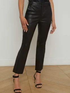 Ketra Leather Bootcut Trouser
