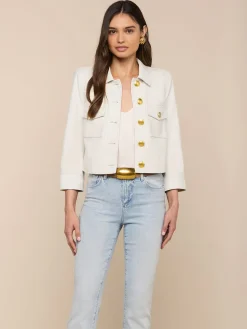 Kumi Cropped Leather Jacket