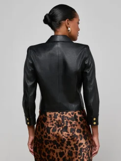 Kumi Cropped Leather Jacket