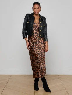 Kumi Cropped Leather Jacket