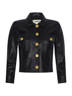 Kumi Cropped Leather Jacket