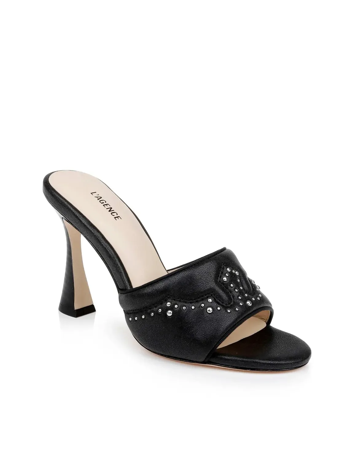 Lille Leather Open-Toe Mule