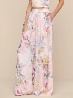 Lillian Satin Wide-Leg Pant