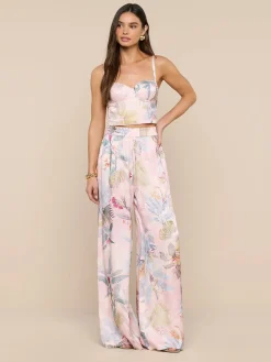 Lillian Satin Wide-Leg Pant