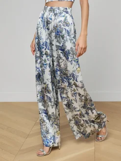 Lillian Silk Wide-Leg Pant