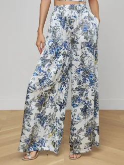 Lillian Silk Wide-Leg Pant