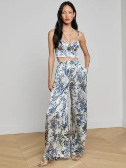 Lillian Silk Wide-Leg Pant