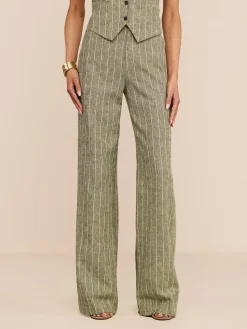 Livvy Linen-Blend Trouser