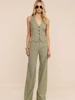Livvy Linen-Blend Trouser