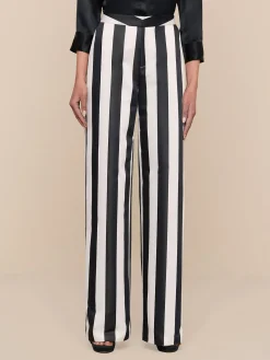 Livvy Satin Straight-Leg Trouser