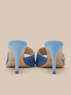 Lolita Denim Open-Toe Mule