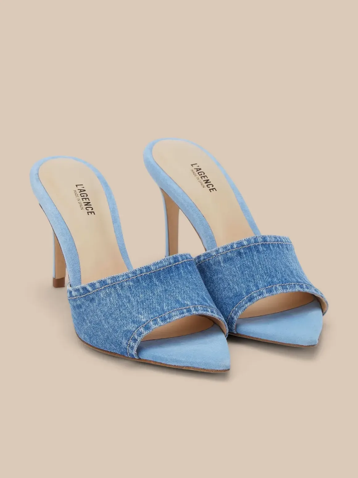 Lolita Denim Open-Toe Mule