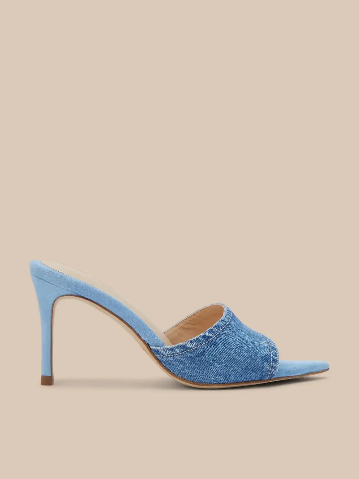 Lolita Denim Open-Toe Mule