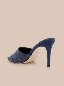 Lolita Denim Open-Toe Mule