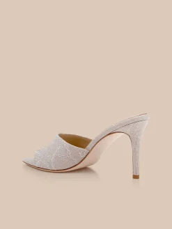 Lolita Linen Open-Toe Mule