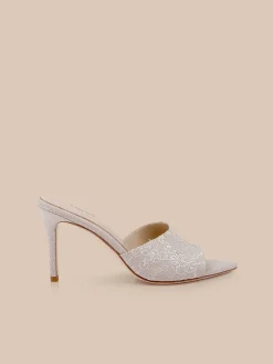 Lolita Linen Open-Toe Mule