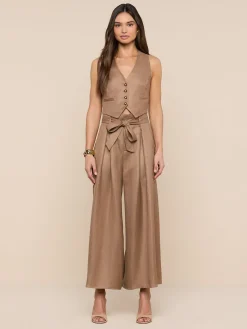 Lowen Linen-Blend Pant