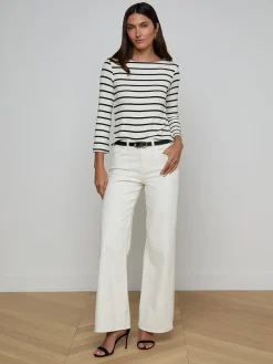 Lucille Striped Boatneck Top