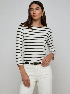 Lucille Striped Boatneck Top