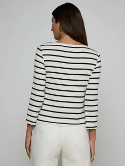Lucille Striped Boatneck Top